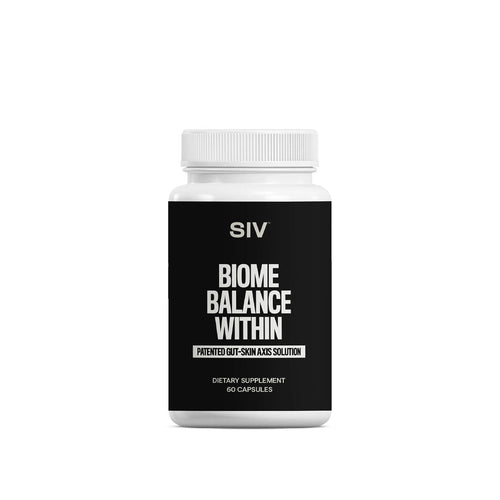 White SIV Biome Balance Within supplement bottle with a black label, 60 capsules.