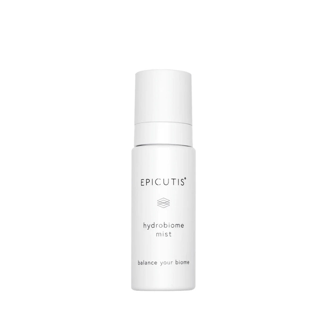 White EPICUTIS Hydrobiome Mist spray bottle with a minimalist design.