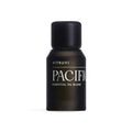 Vitruvi Pacific Diffuser Blend: a small, dark brown essential oil bottle with a black cap and white text.